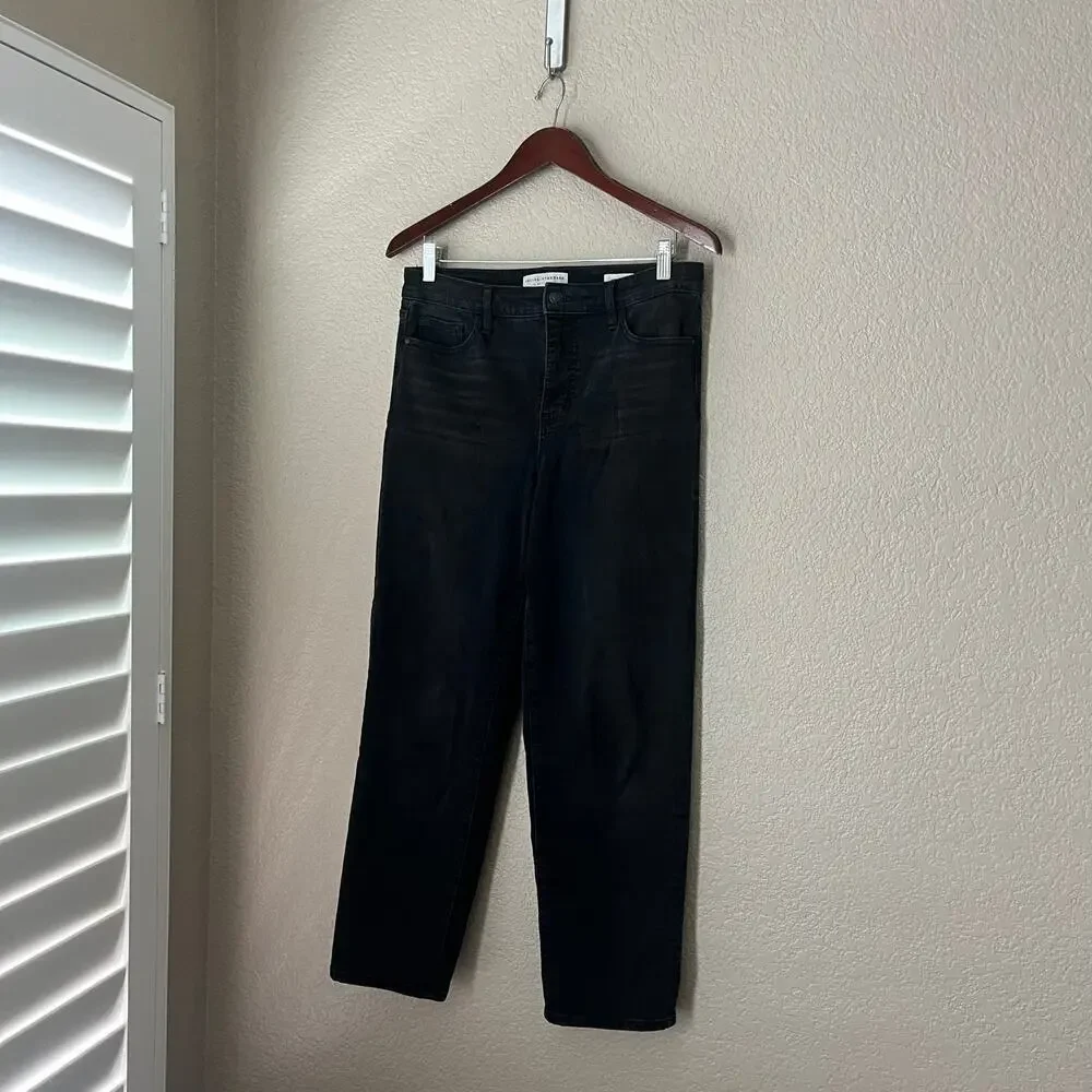 Anthropologie Social Standard by Sanctuary Slim Straight Black Gray Jeans 10 30